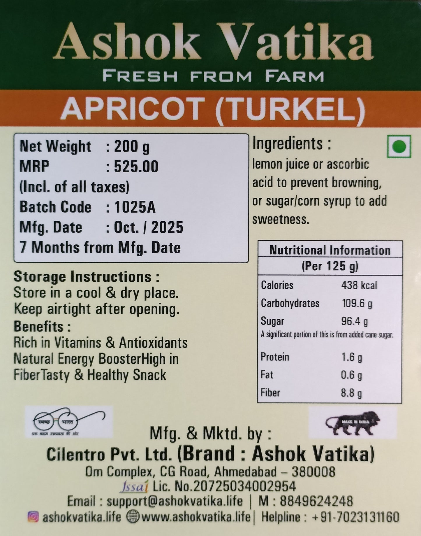 Dehydrated Apricot – Naturally Sweet & Nutrient-Rich Delight