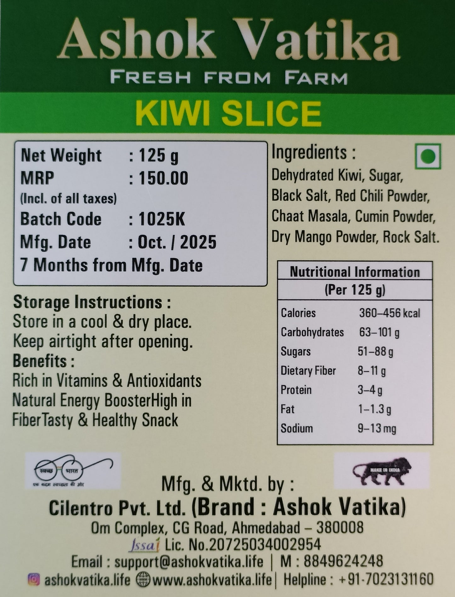 Dehaidreid Kiwi Slice